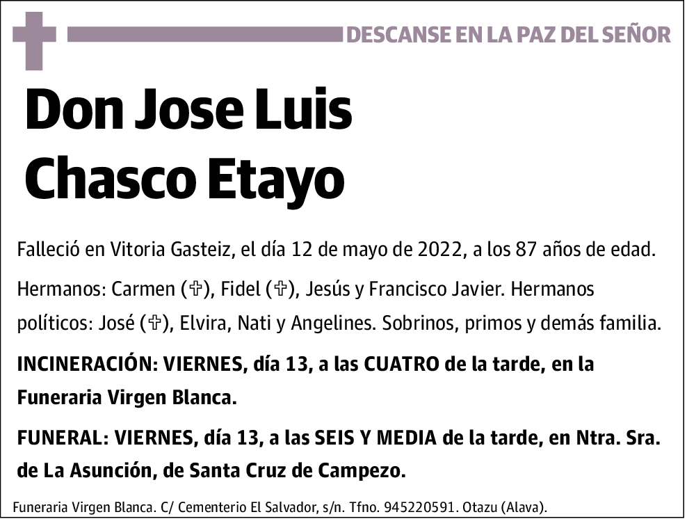 Jose Luis Chasco Etayo