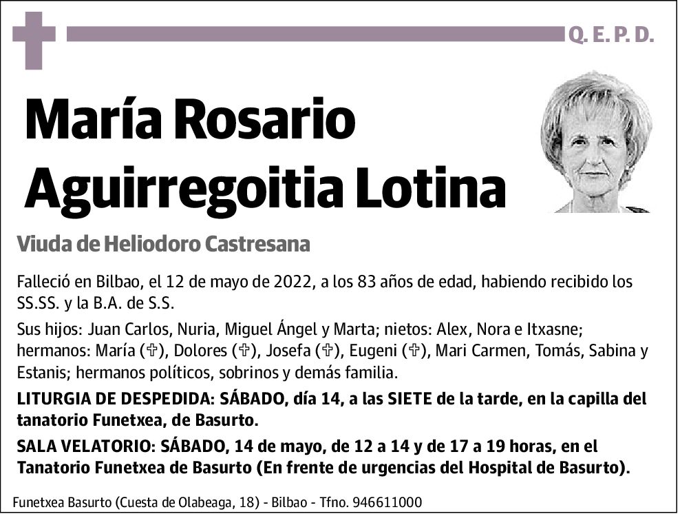 María Rosario Aguirregoitia Lotina