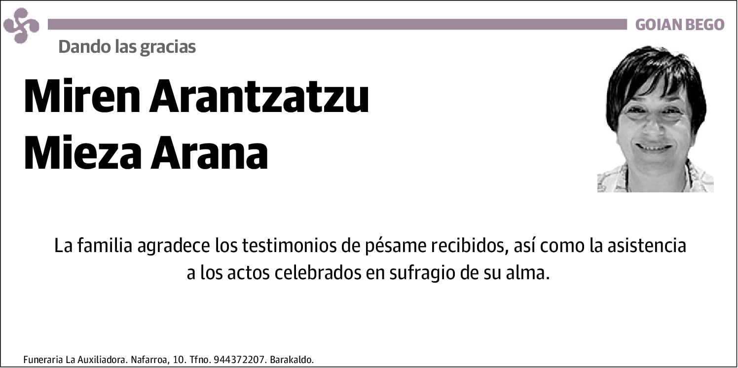 Miren Arantzatzu Mieza Arana