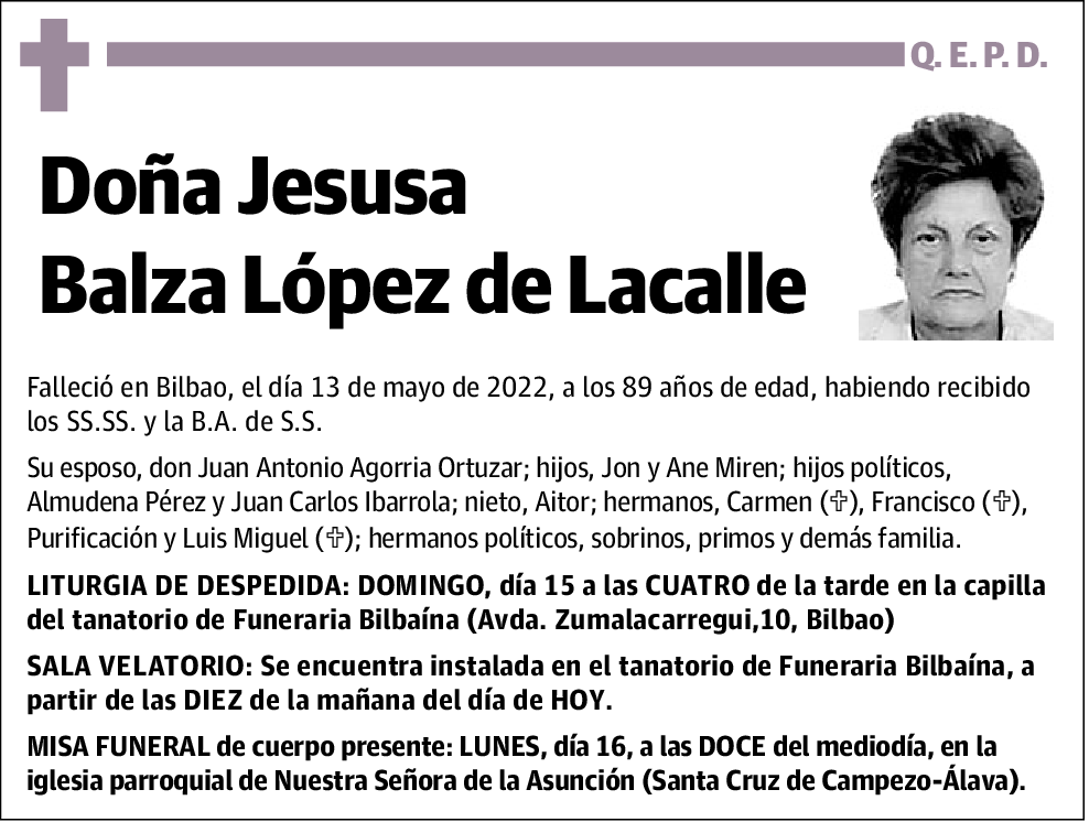 Jesusa Balza López de La Calle