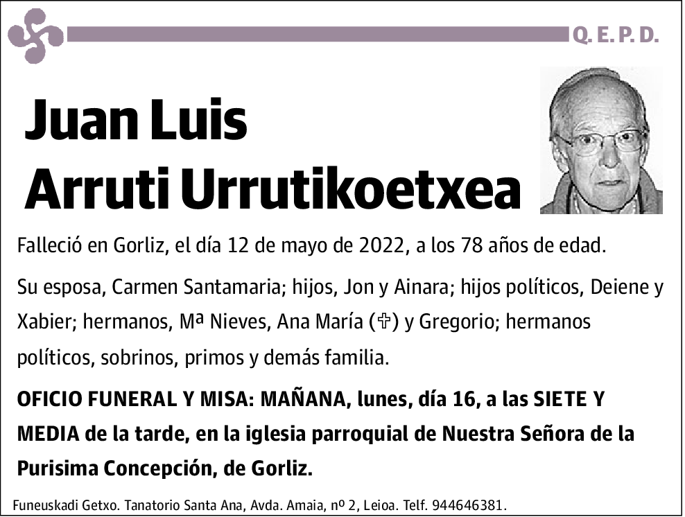 Juan Luis Arruti Urrutikoetxea