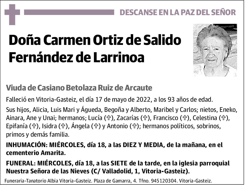 Carmen Ortiz de Salido Fernández de Larrinoa