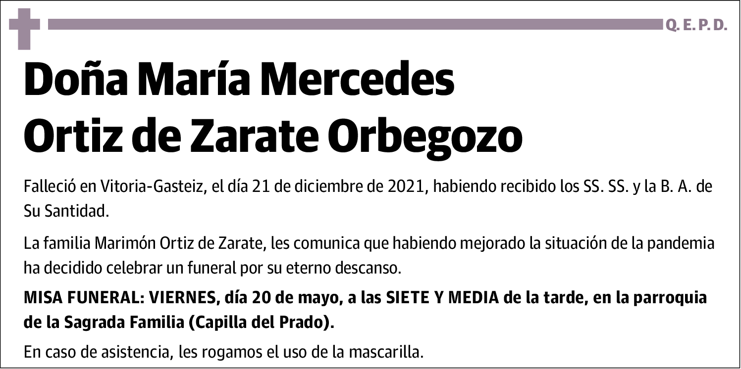 María Mercedes Ortiz de Zarate Orbegozo