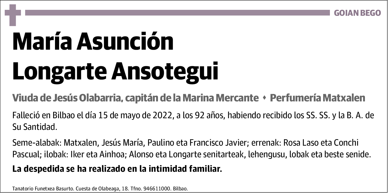 María Asunción Longarte Ansotegui