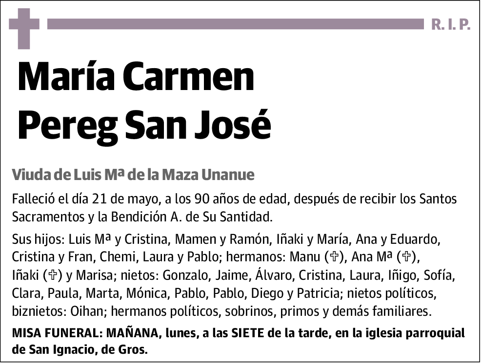 María Carmen Pereg San José