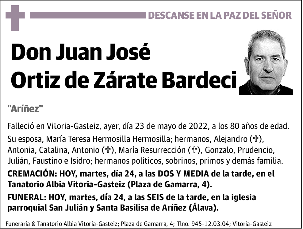 Juan José Ortiz de Zárate Bardeci