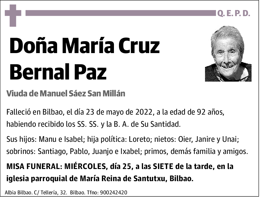 María Cruz Bernal Paz