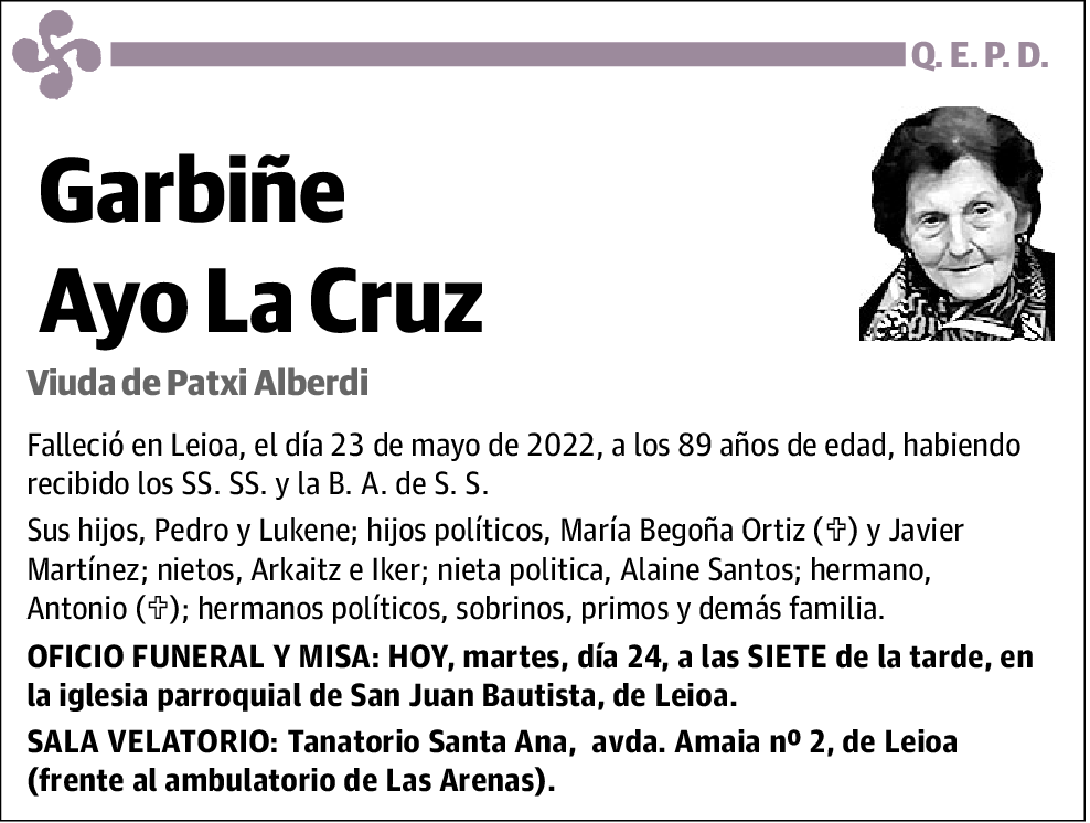 Garbiñe Ayo La Cruz