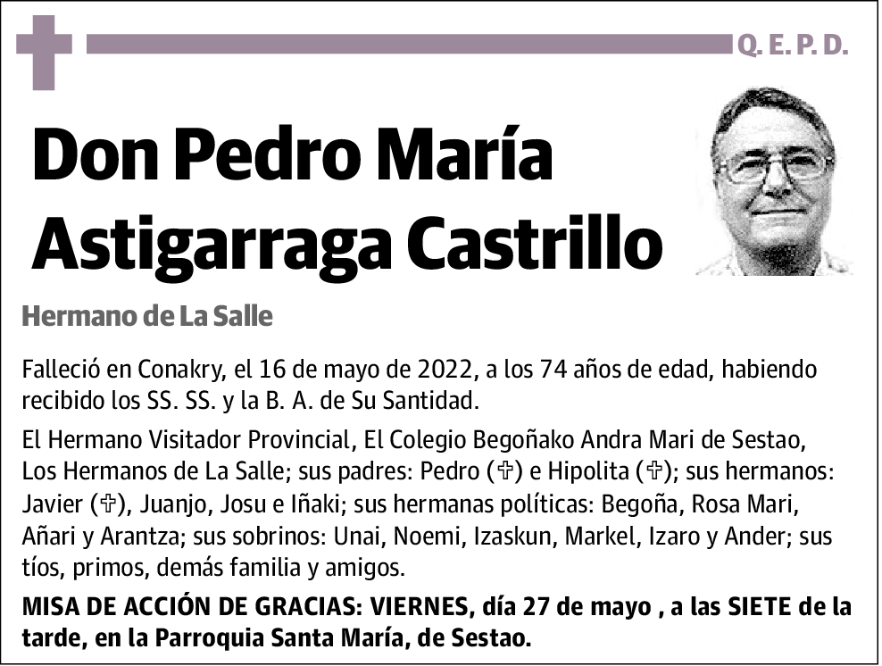 Pedro María Astigarraga Castrillo