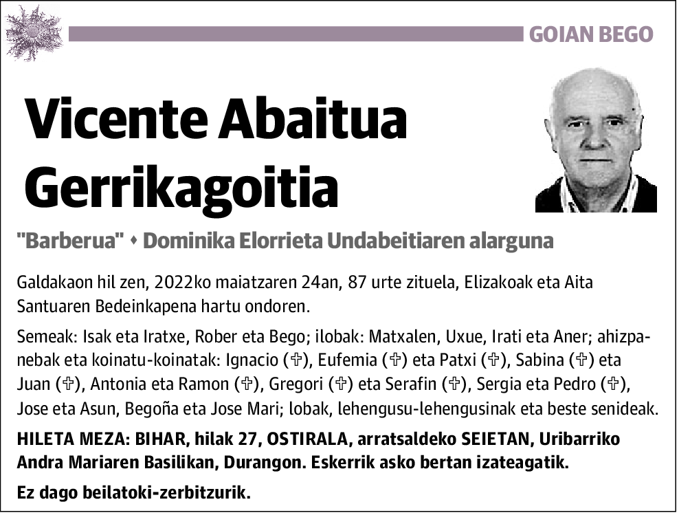 Vicente Abaitua Gerrikagoitia