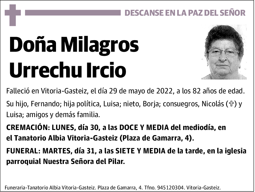 Milagros Urrechu Ircio