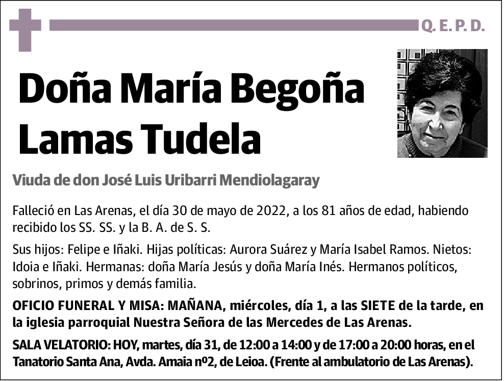 María Begoña Lamas Tudela