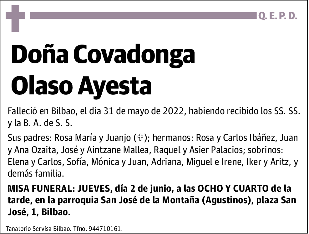 Covadonga Olaso Ayesta