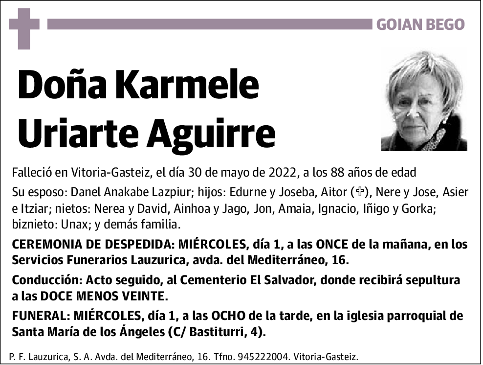 Karmele Uriarte Aguirre