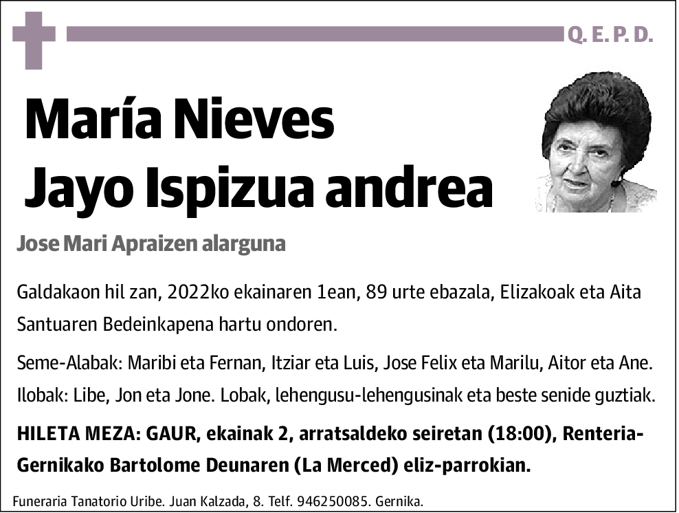 María Nieves Jayo Ispizua