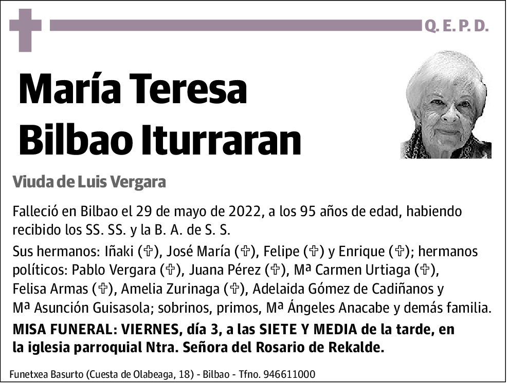 María Teresa Bilbao Iturraran