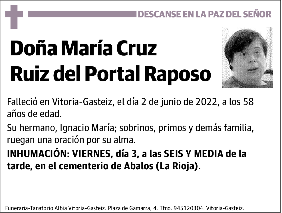 María Cruz Ruiz del Portal Raposo