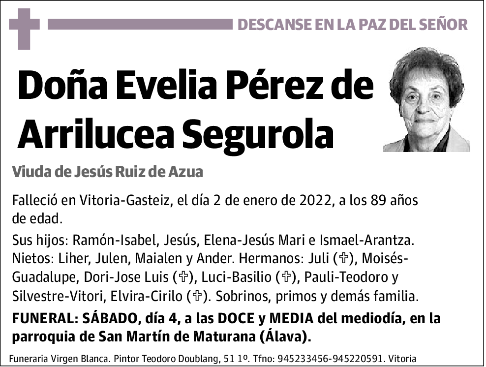 Evelia Pérez de Arrilucea Segurola