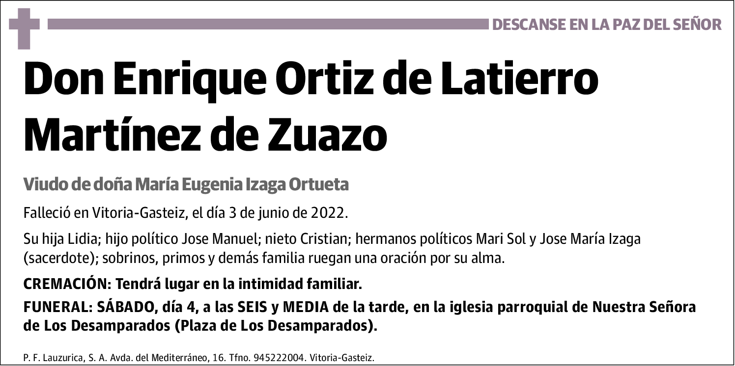 Enrique Ortiz de Latierro Martínez de Zuazo