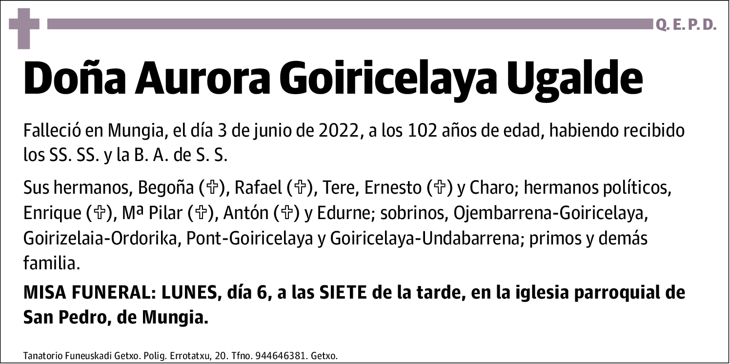 Aurora Goiricelaya Ugalde