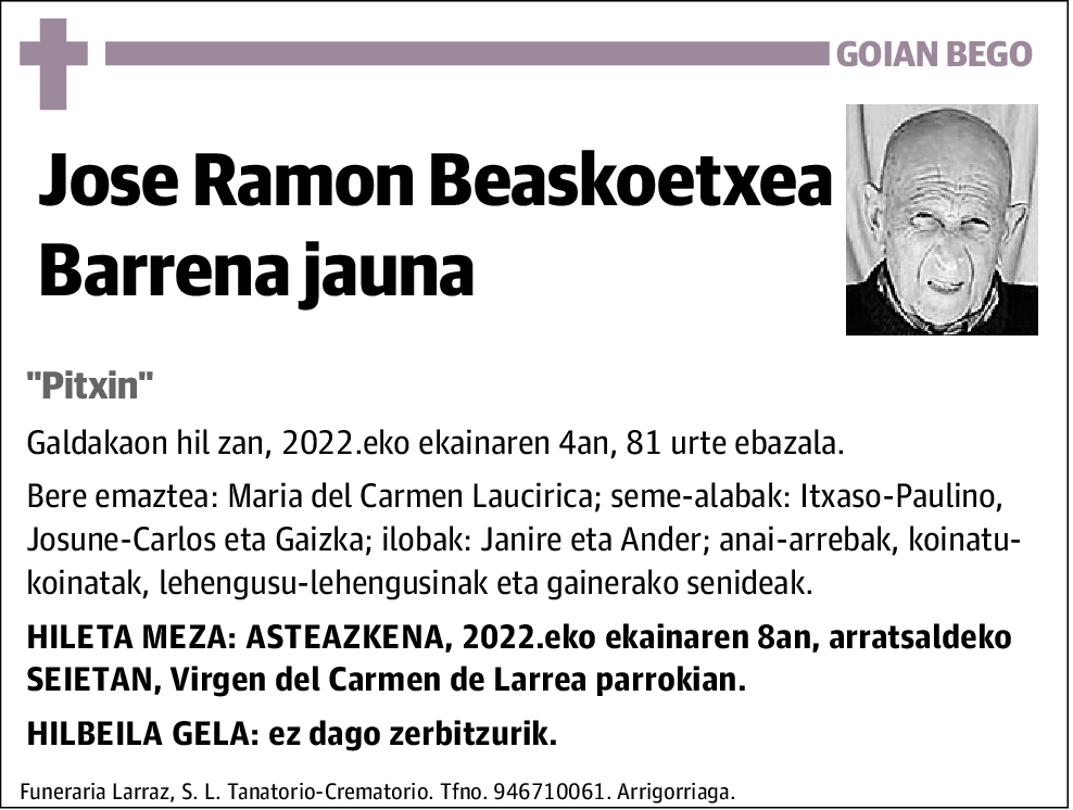 Jose Ramon Beaskoetxea Barrena