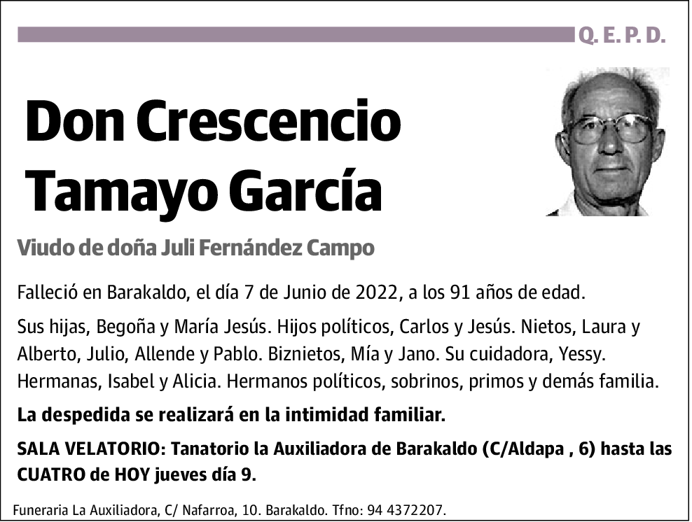 Crescencio Tamayo Garcia