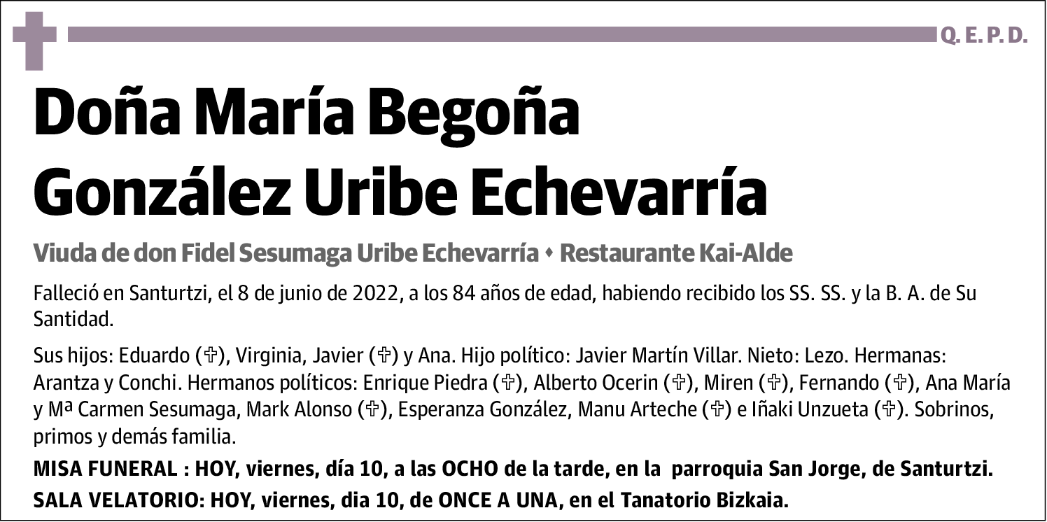 María Begoña González Uribe Echevarría