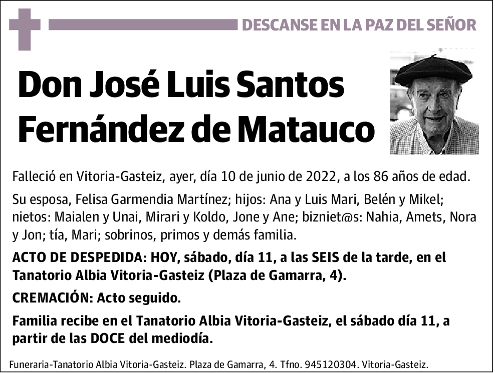 José Luis Santos Fernández De Matauco