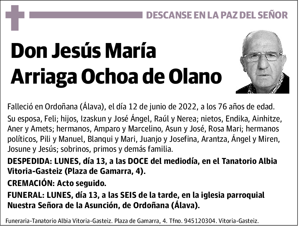 Jesús María Arriaga Ochoa de Olano