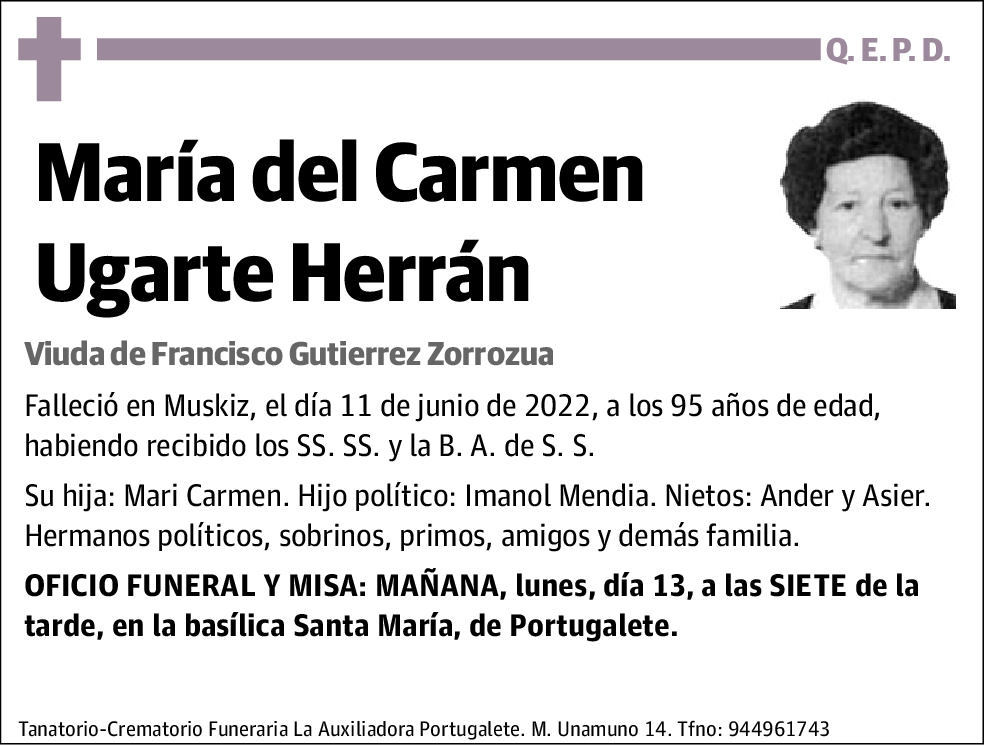 María del Carmen Ugarte Herrán