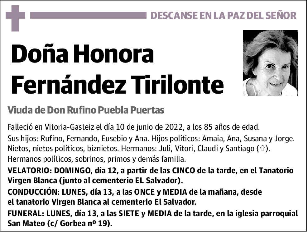 Honora Fernández Tirilonte