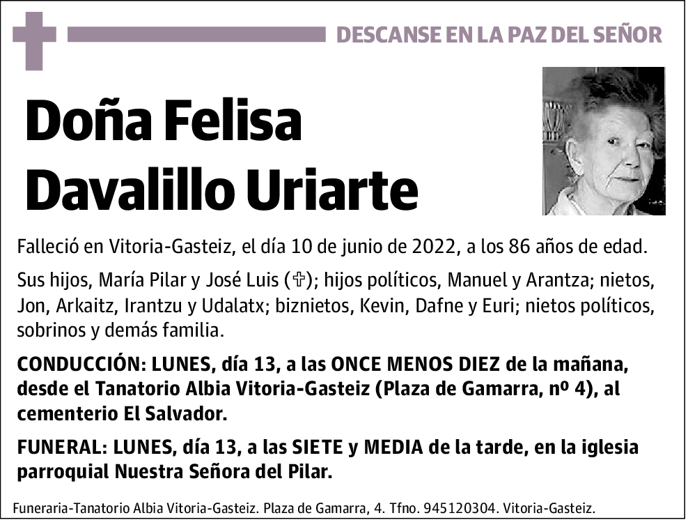 Felisa Davalillo Uriarte