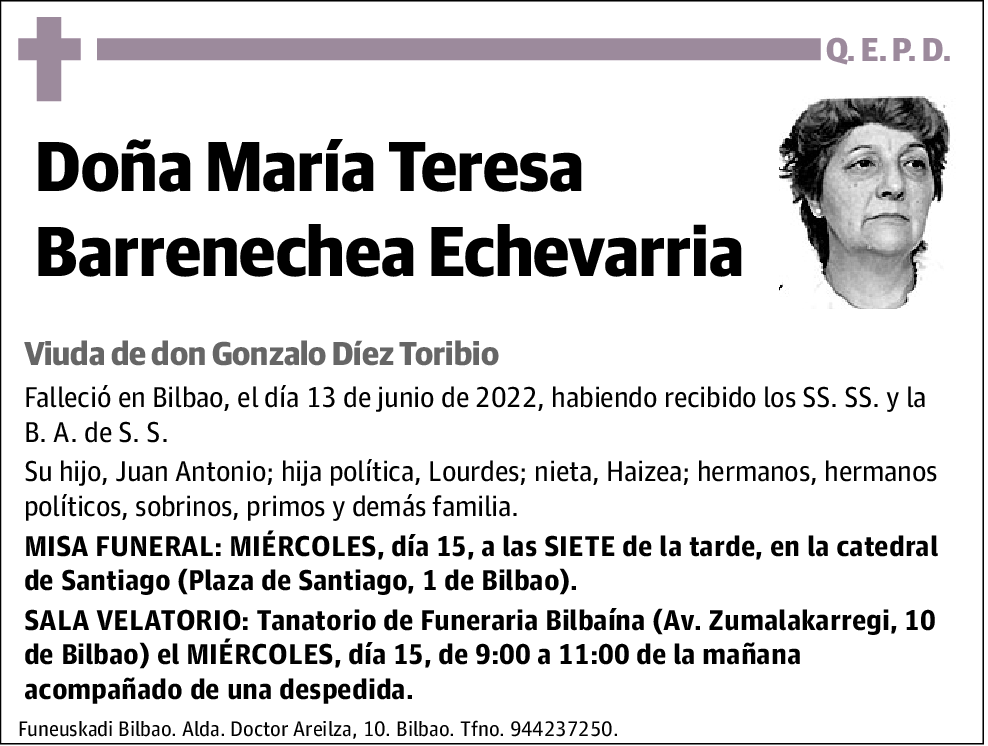 María Teresa Barrenechea Echevarria