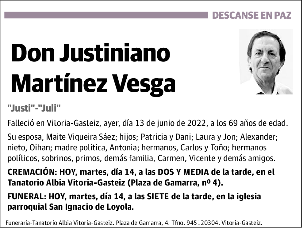 Justiniano Martínez Vesga