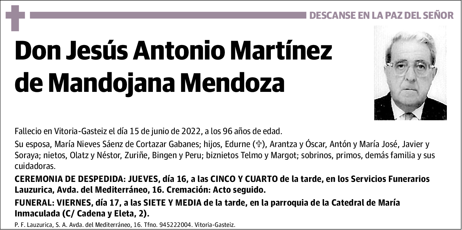 Jesús Antonio Martínez de Mandojana Mendoza