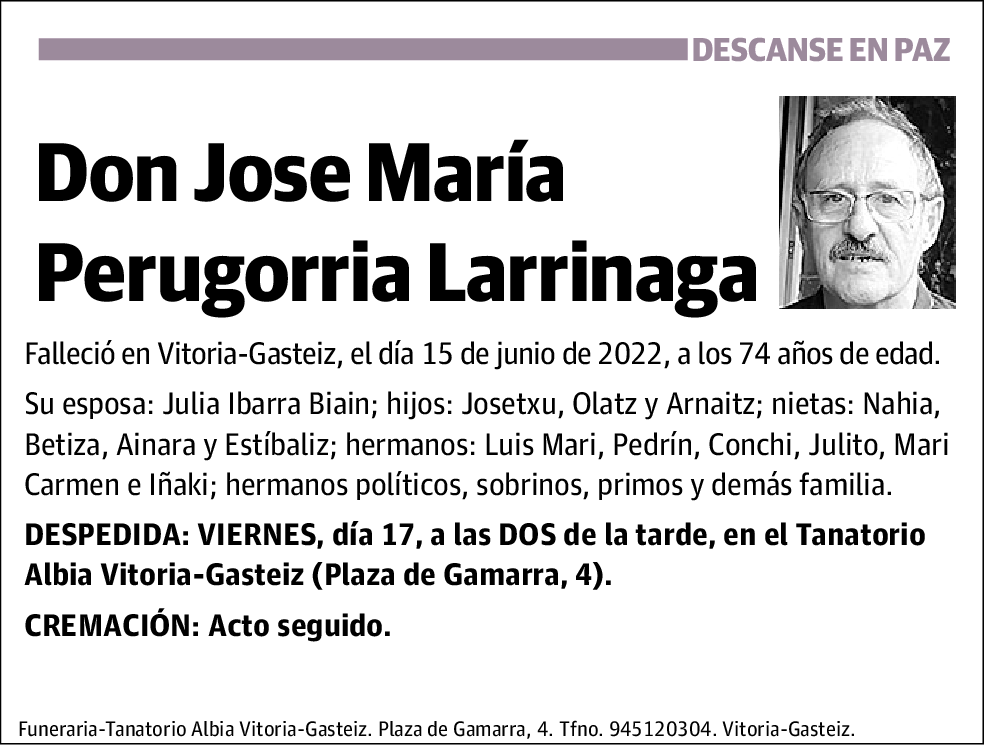 Jose María Perugorria Larrinaga