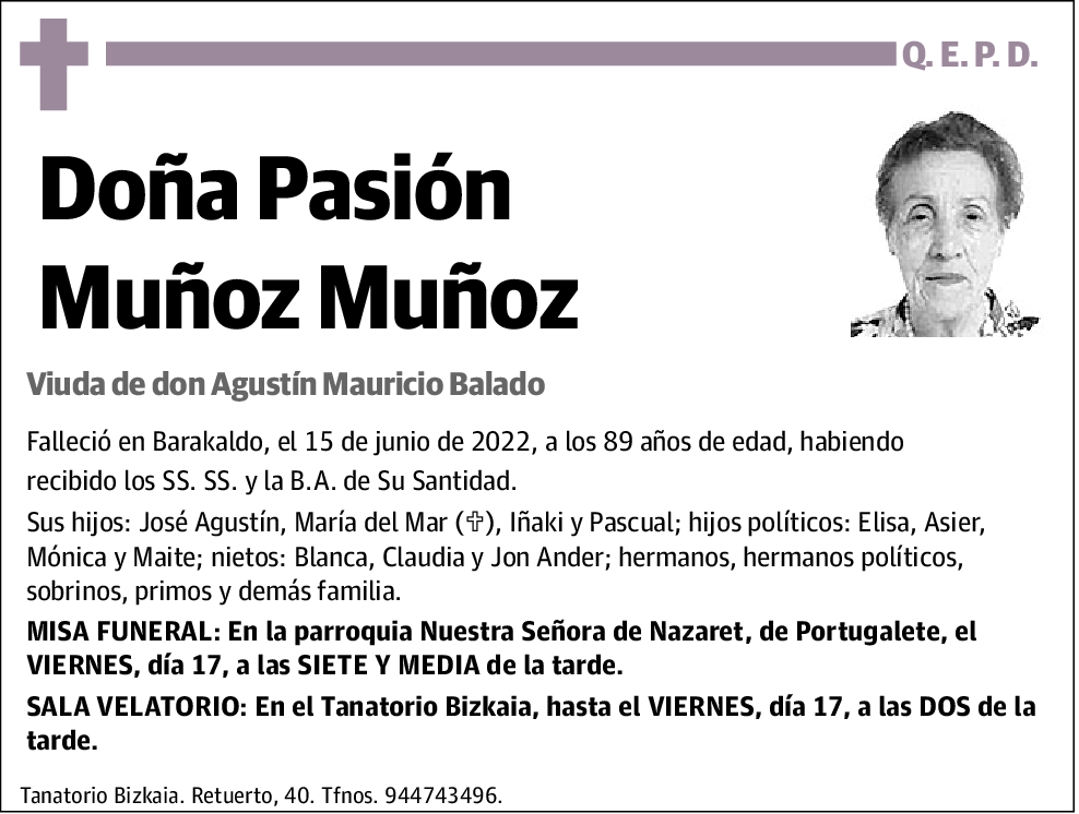 Pasión Muñoz Muñoz