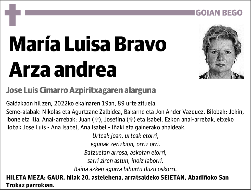 María Luisa Bravo Arza