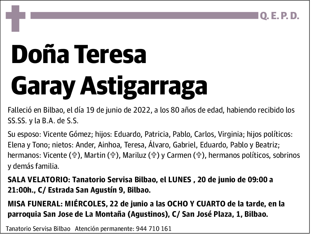 Teresa Garay Astigarraga