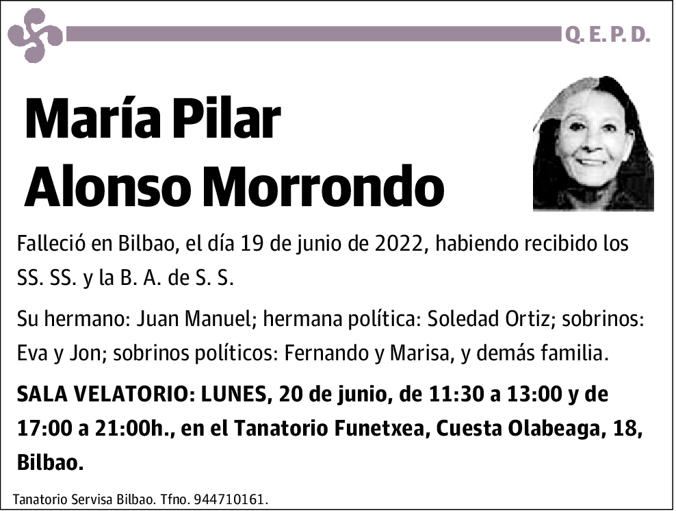 María Pilar Alonso Morrondo