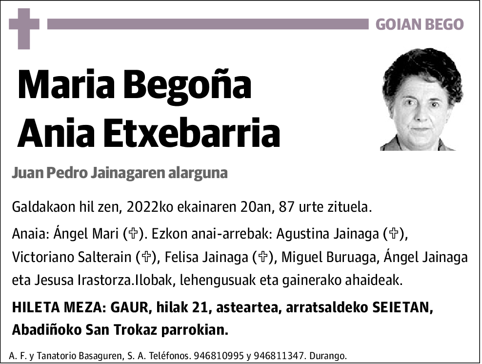 Maria Begoña Ania Etxebarria