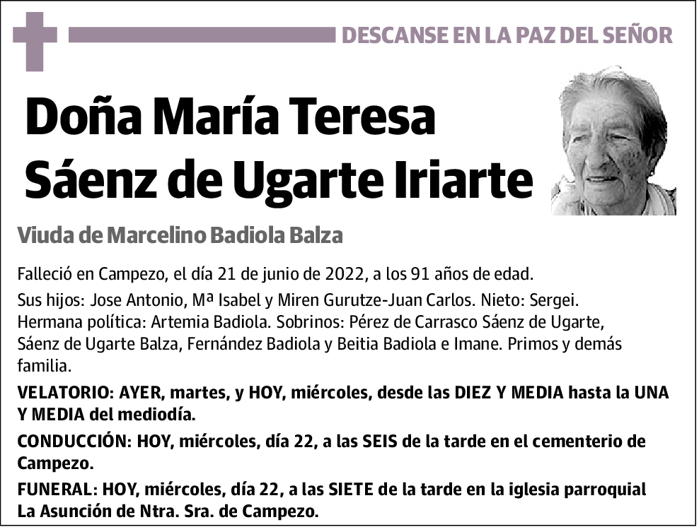 María Teresa Sáenz de Ugarte Iriarte