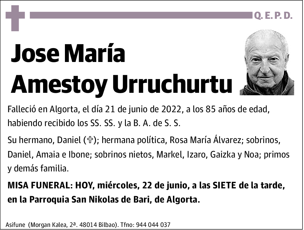 Jose María Amestoy Urruchurtu