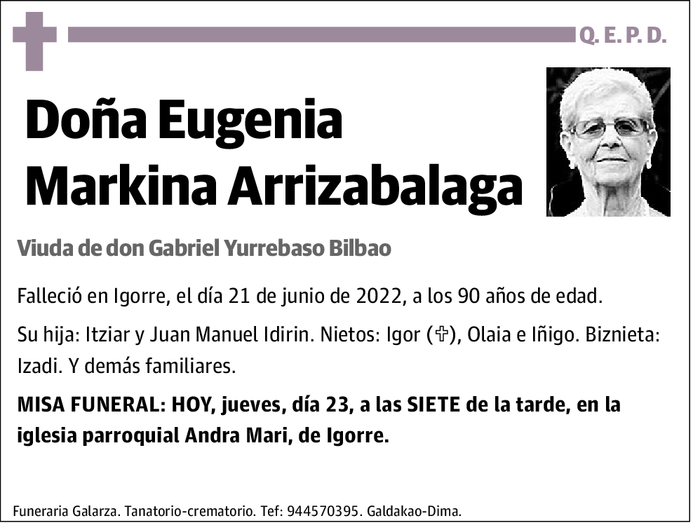 Eugenia Markina Arrizabalaga