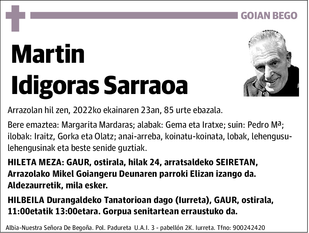 Martin Idigoras Sarraoa