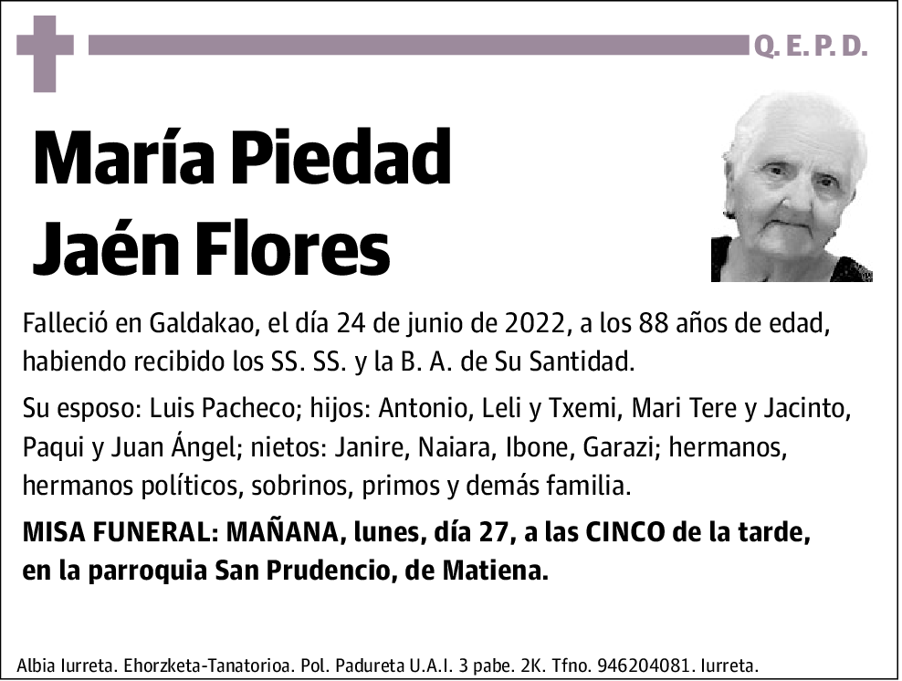 María Piedad Jaén Flores