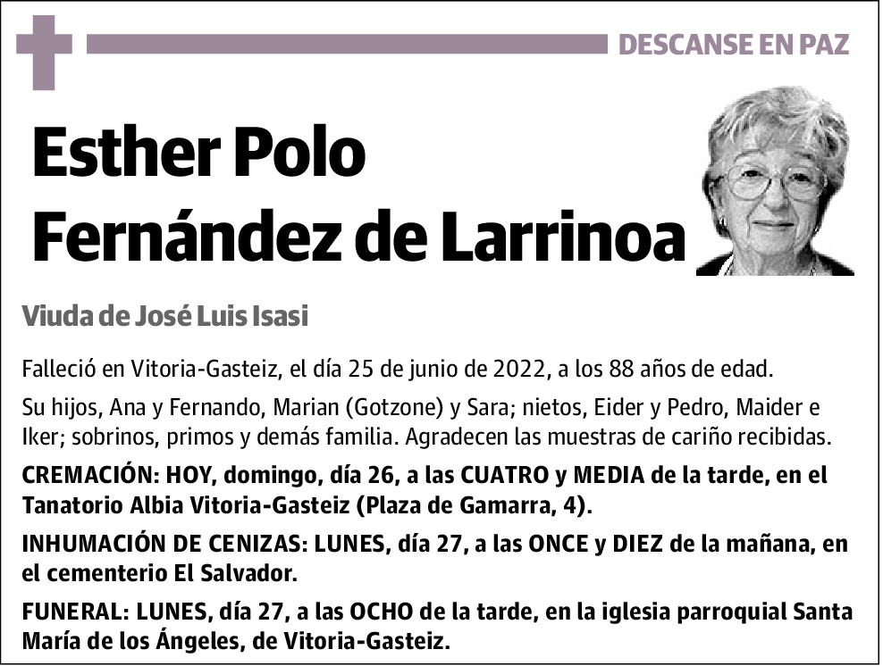 Esther Polo Fernández de Larrinoa