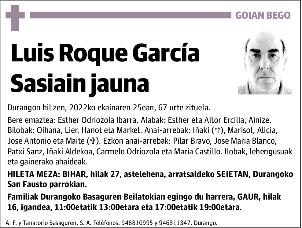 Luis Roque García Sasiain