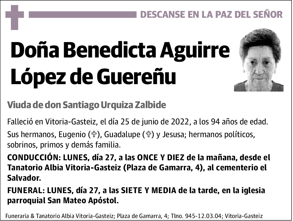 Benedicta Aguirre López de Guereñu