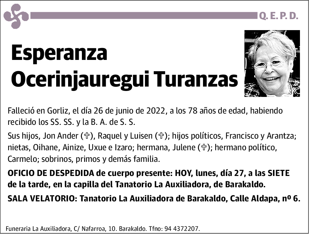 Esperanza Ocerinjauregui Turanzas